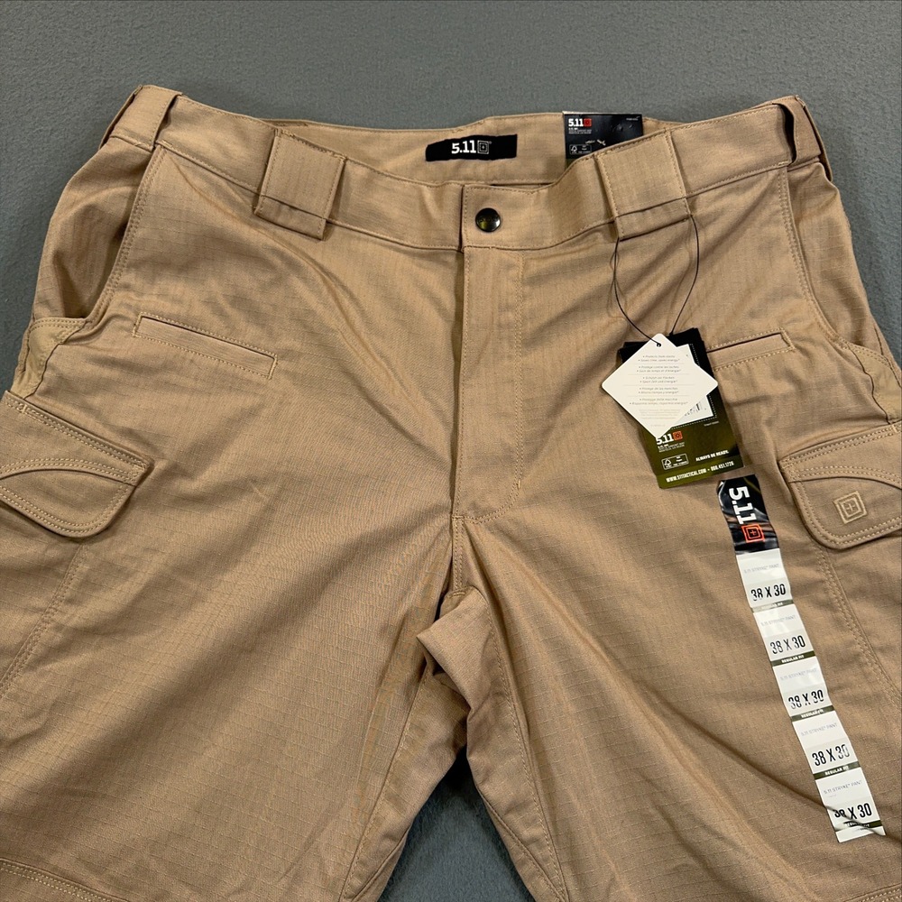 5.11 Tactical Stryke Pants Khaki 38x30 Flex-Tac Ripstop Cargo Pants 74369
